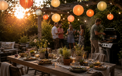 Summer Barbecue Ideas with Paper Lanterns